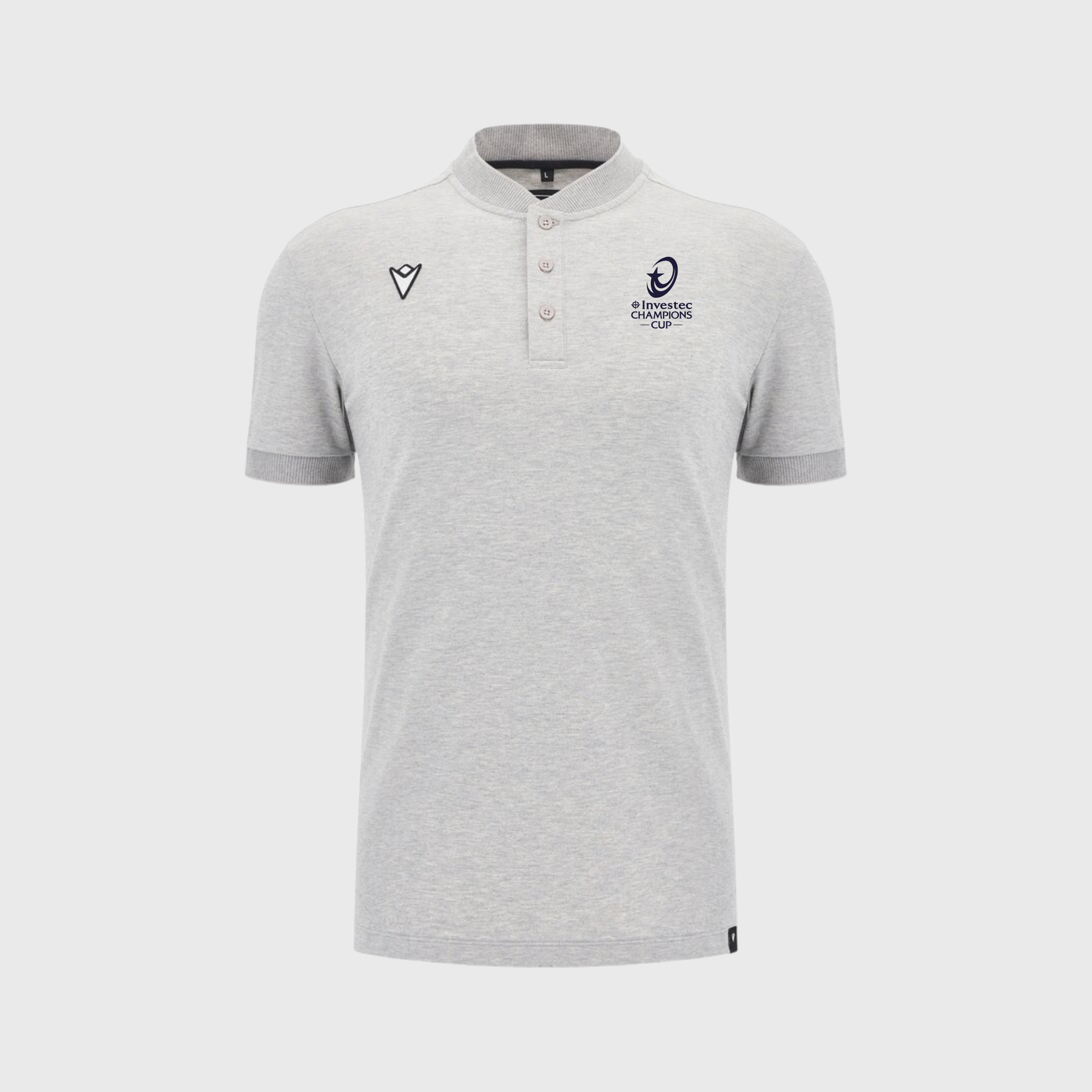 Polo Macron x Investec Champions Cup Mixte Gris