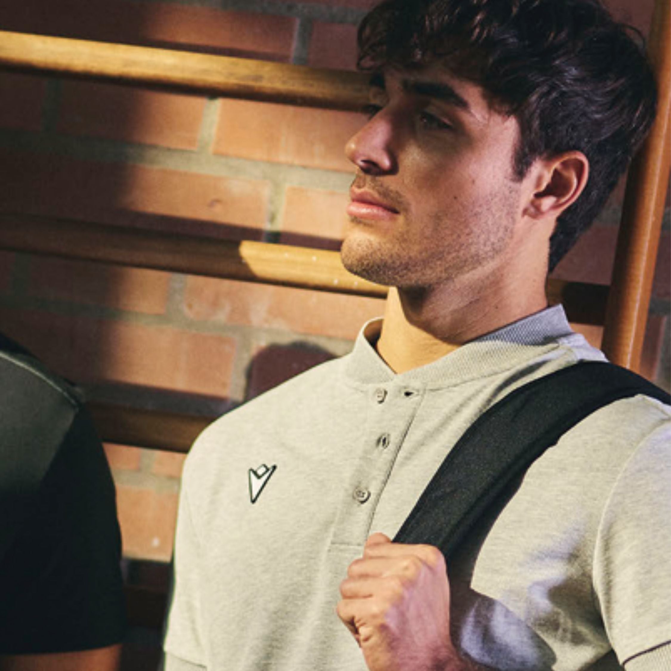 Polo Macron x Investec Champions Cup Mixte Gris