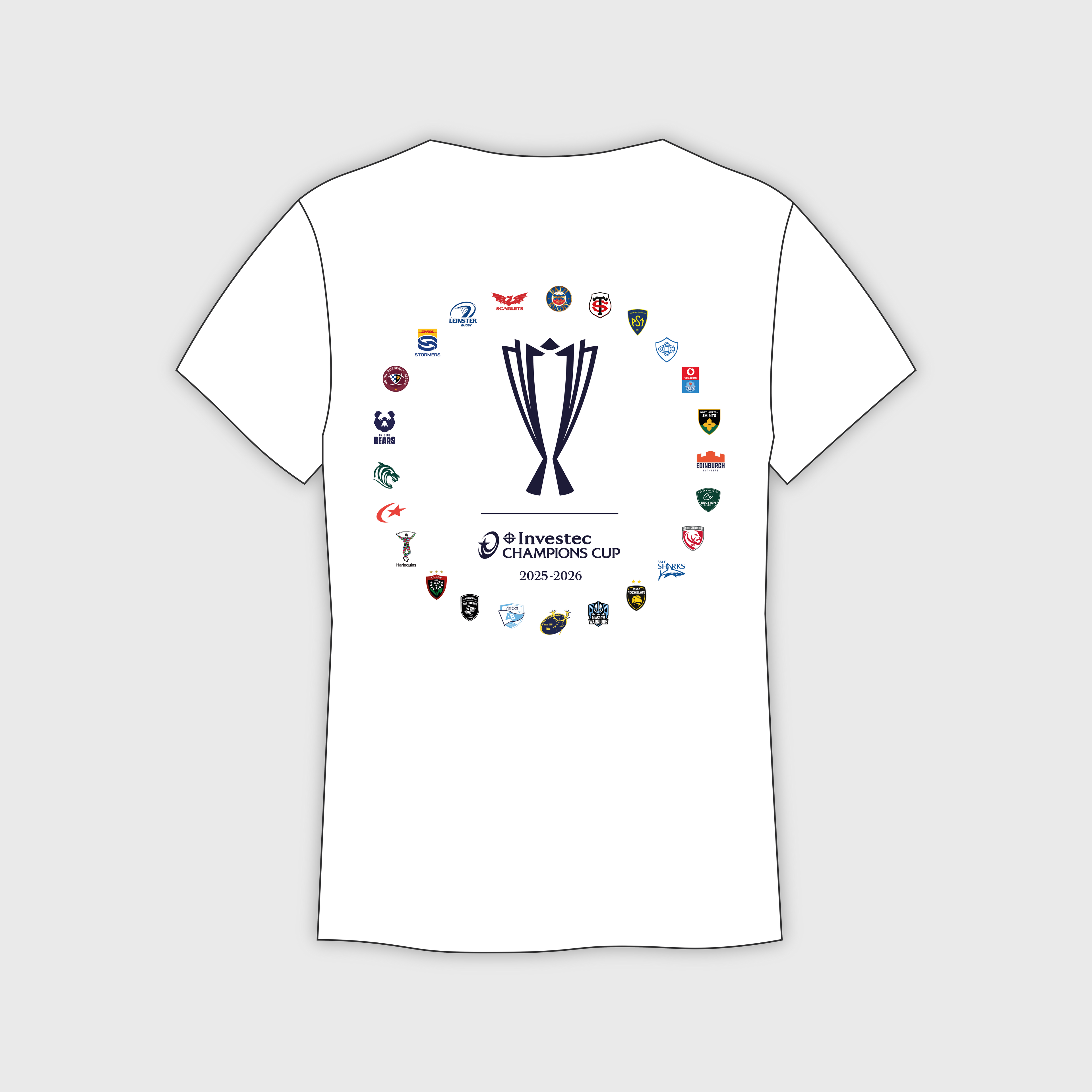 T-shirt EPCR 24 Clubs Blanc Mixte