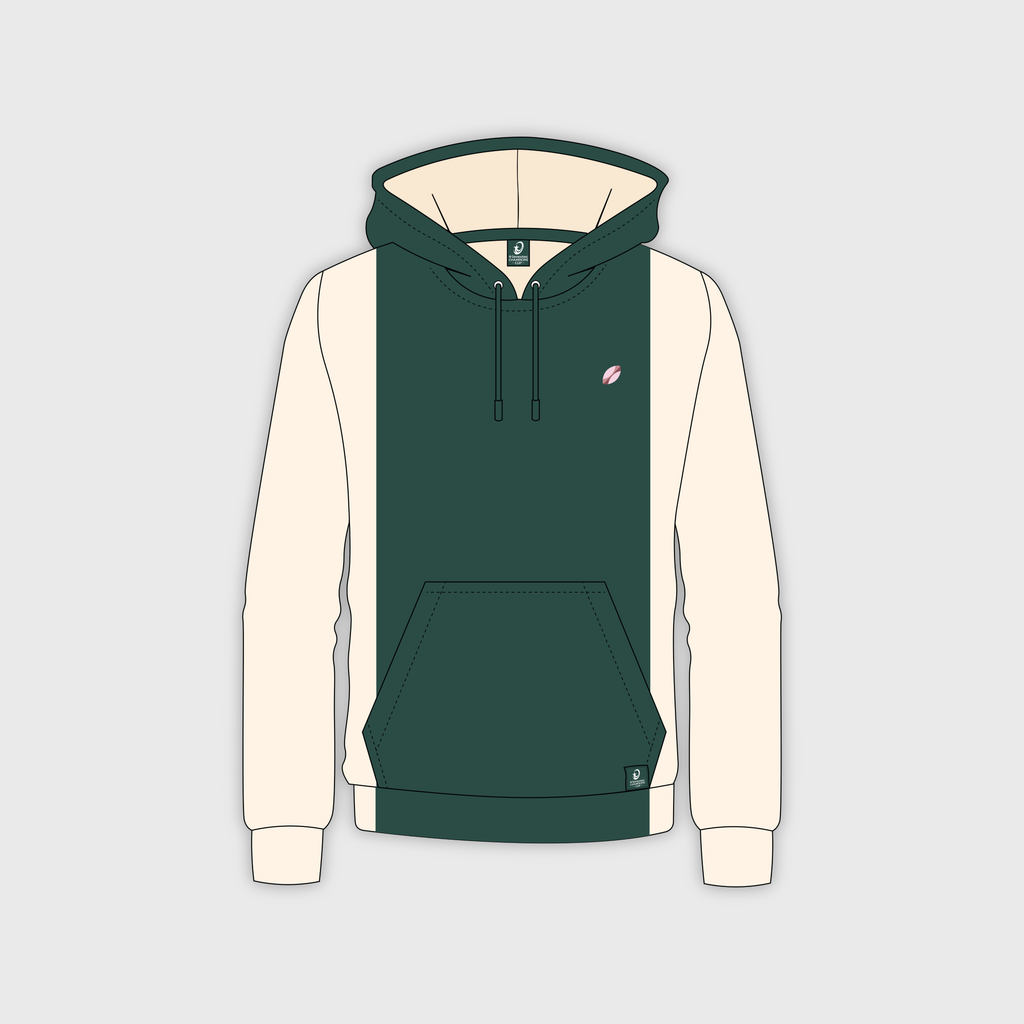 Sweat à Capuche EPCR Rugby in Motion Beige et Vert Mixte