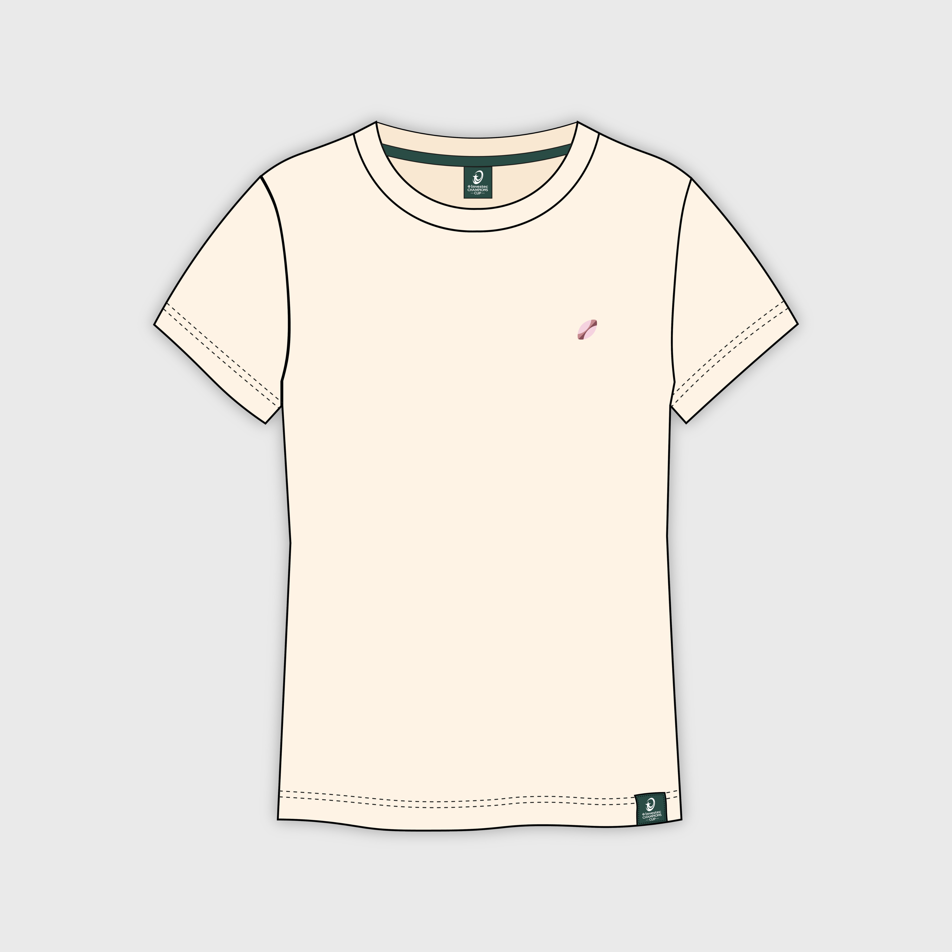 T-shirt EPCR Rugby in Motion Beige Mixte