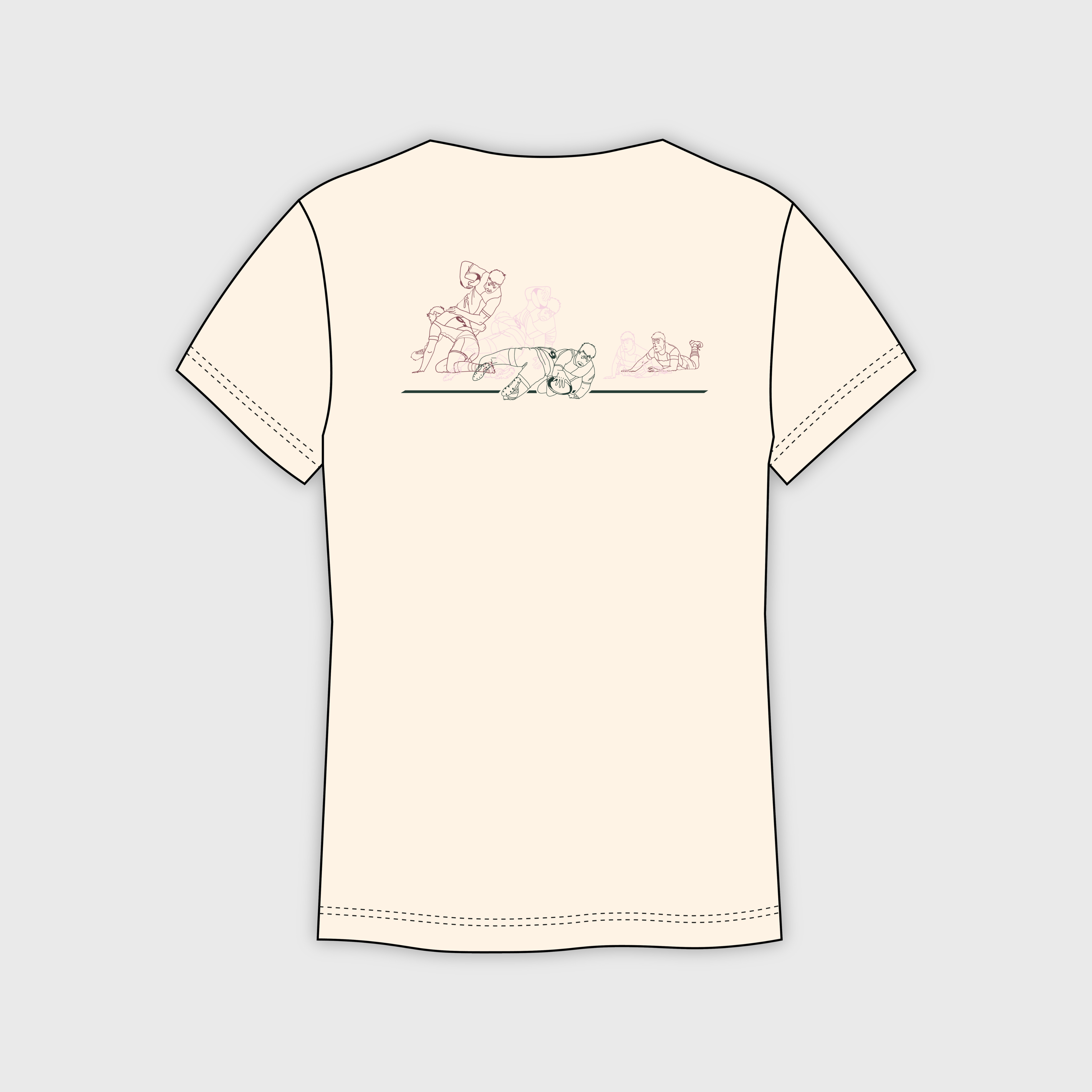 T-shirt EPCR Rugby in Motion Beige Mixte