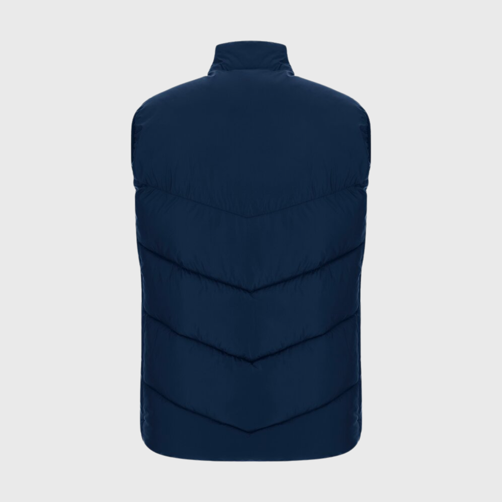 Macron x Investec Champions Cup Sleeveless Puffer Jacket, Navy Unisex