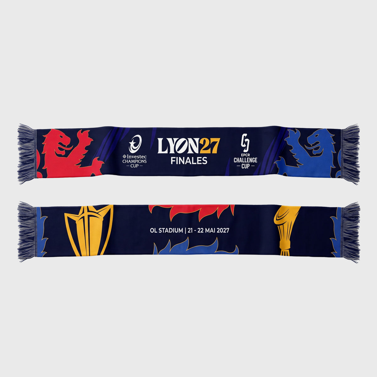 Echarpe EPCR Lyon 27 Bleu Marine