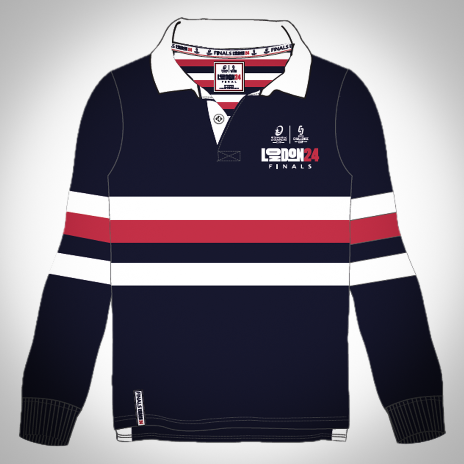 London24 Stripe L/S Rugby Top